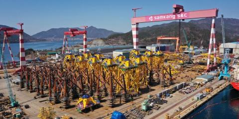 Bouw van de funderingen voor het Taiwanese Changhua Offshore Windmolenpark bijna afgerond