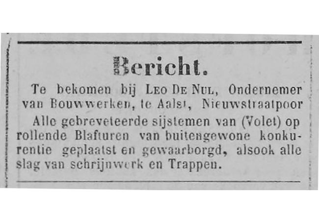 1849, Krantenartikel De Denderbode (SA Aalst, Krantencollectie www.madeinaalst.be)