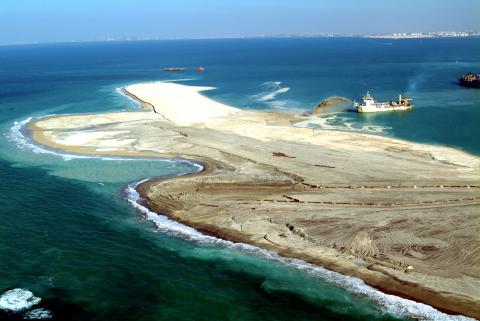 2002 Construction de Palm Island II à Dubaï