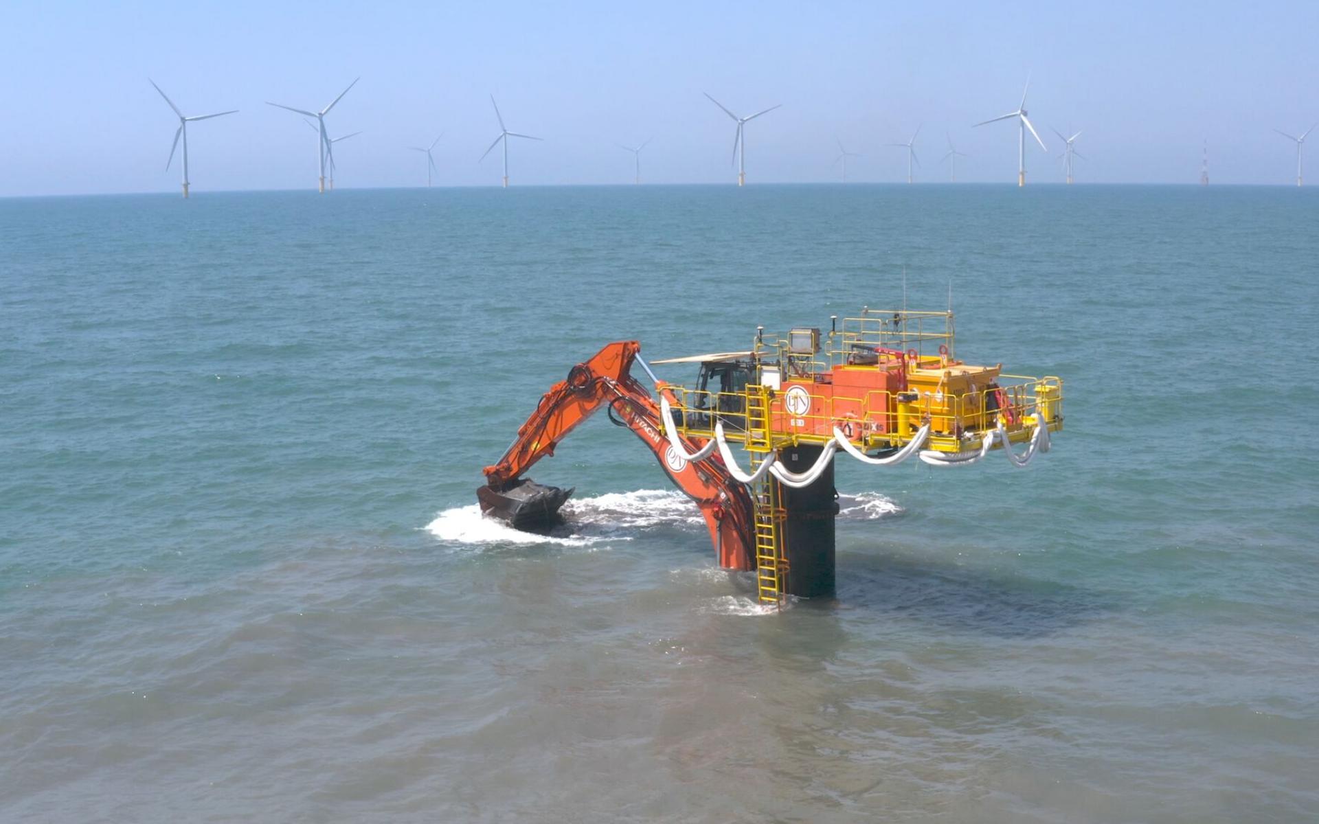 We developed the Starfish in-house for jet trenching in shallow waters.