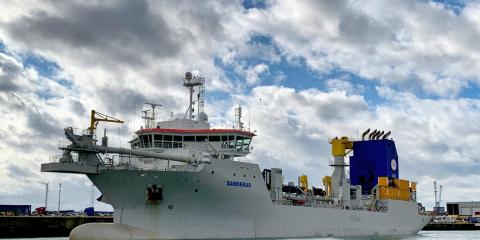 Ultra-Low Emission vessel Sanderus arrived in Zeebrugge Belgium